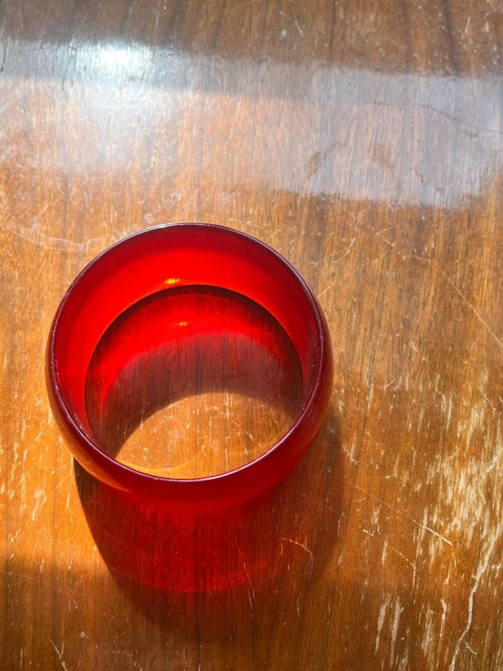 Vintage Red Bangle - Picture 2 of 3